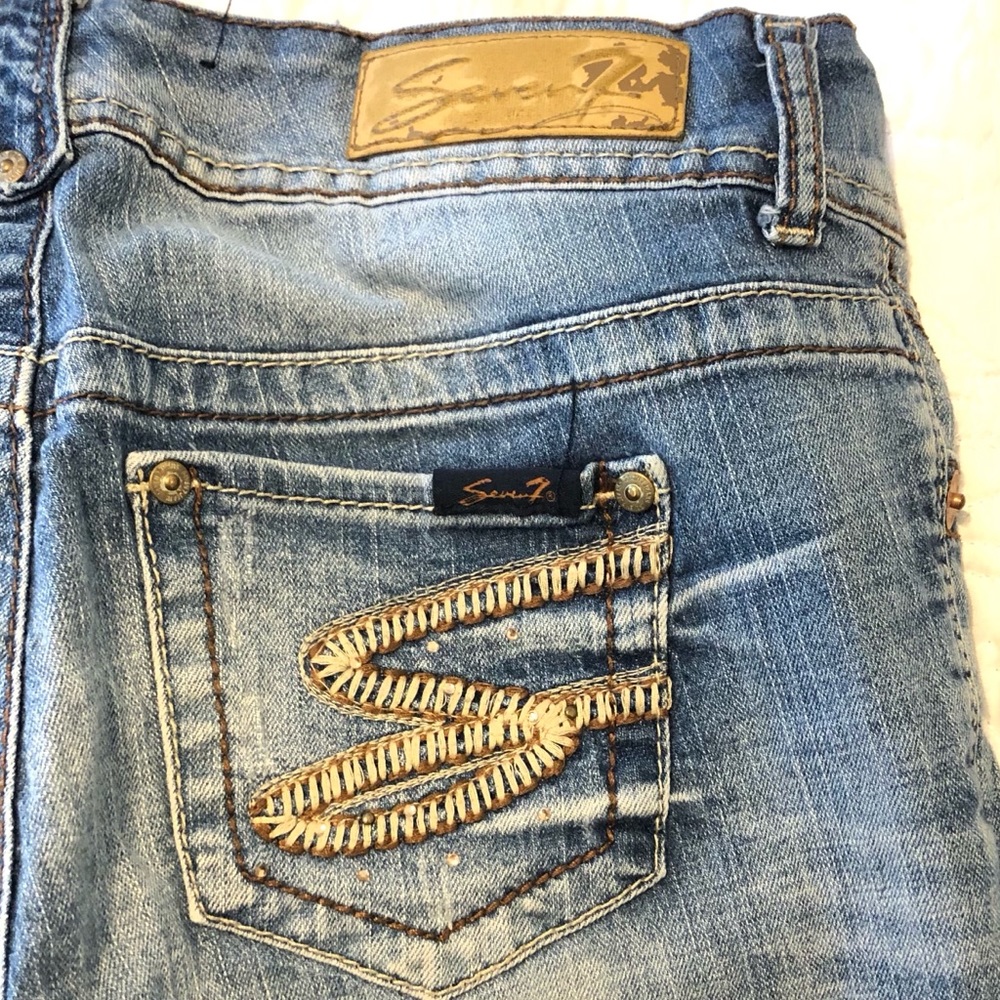 Seven 7 Cropped Bermuda jeans with cuff size 4